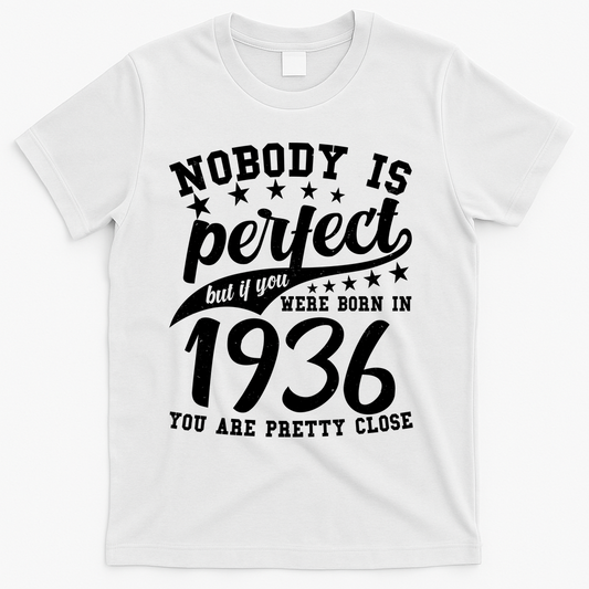 90th Birthday Nobody Is Perfect Born In 1936 You Are Pretty product image 1