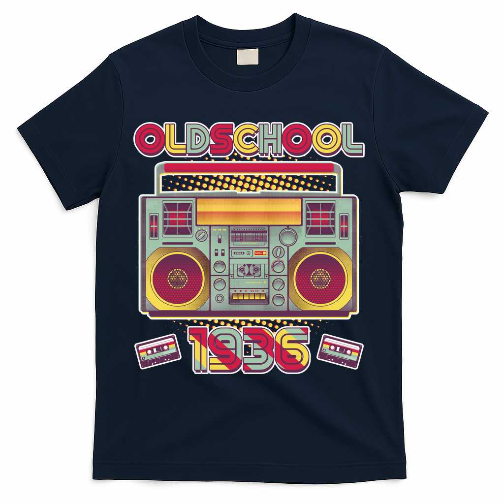 90th Birthday Oldschool Boombox 1936 T-Shirt product image 3