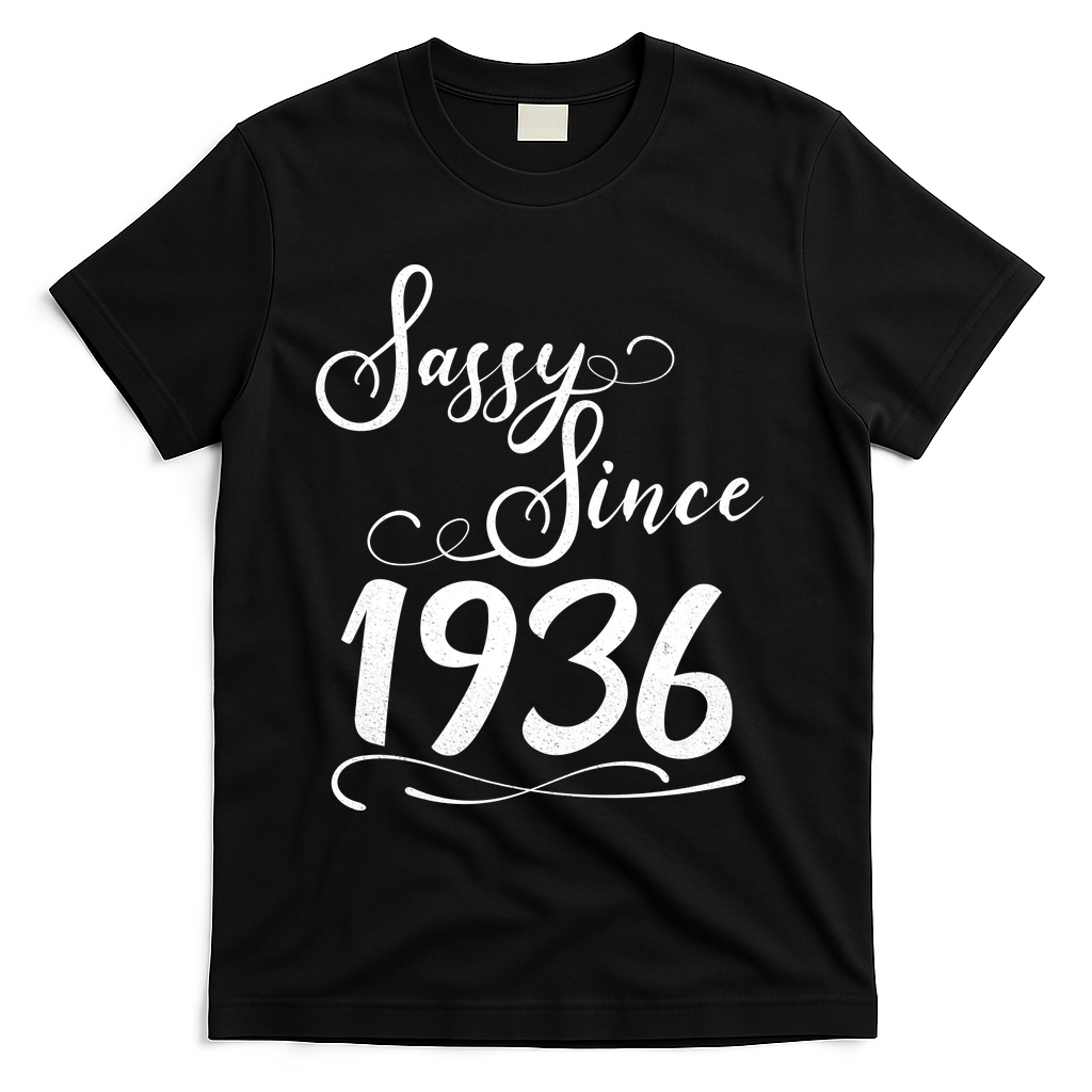 90th Birthday Sassy Since 1936 T-Shirt product image 2