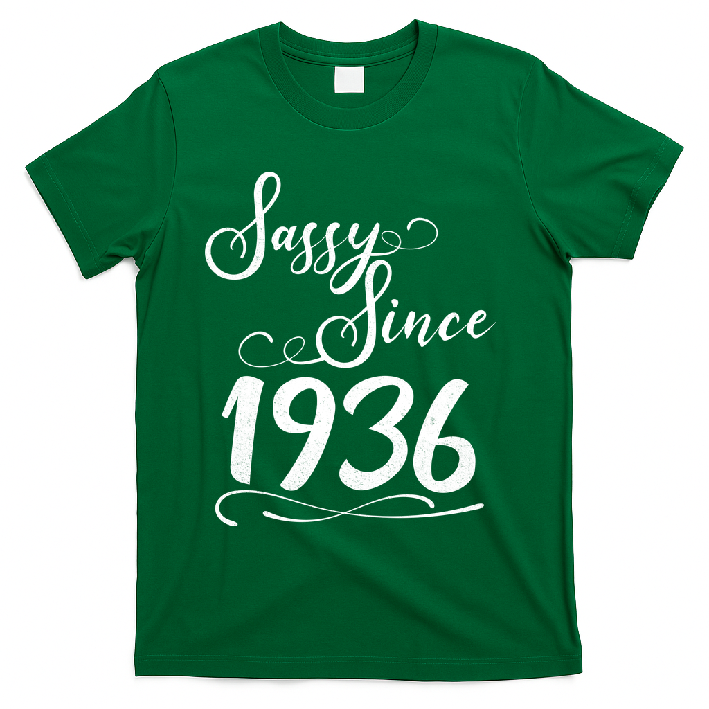 90th Birthday Sassy Since 1936 T-Shirt product image 4