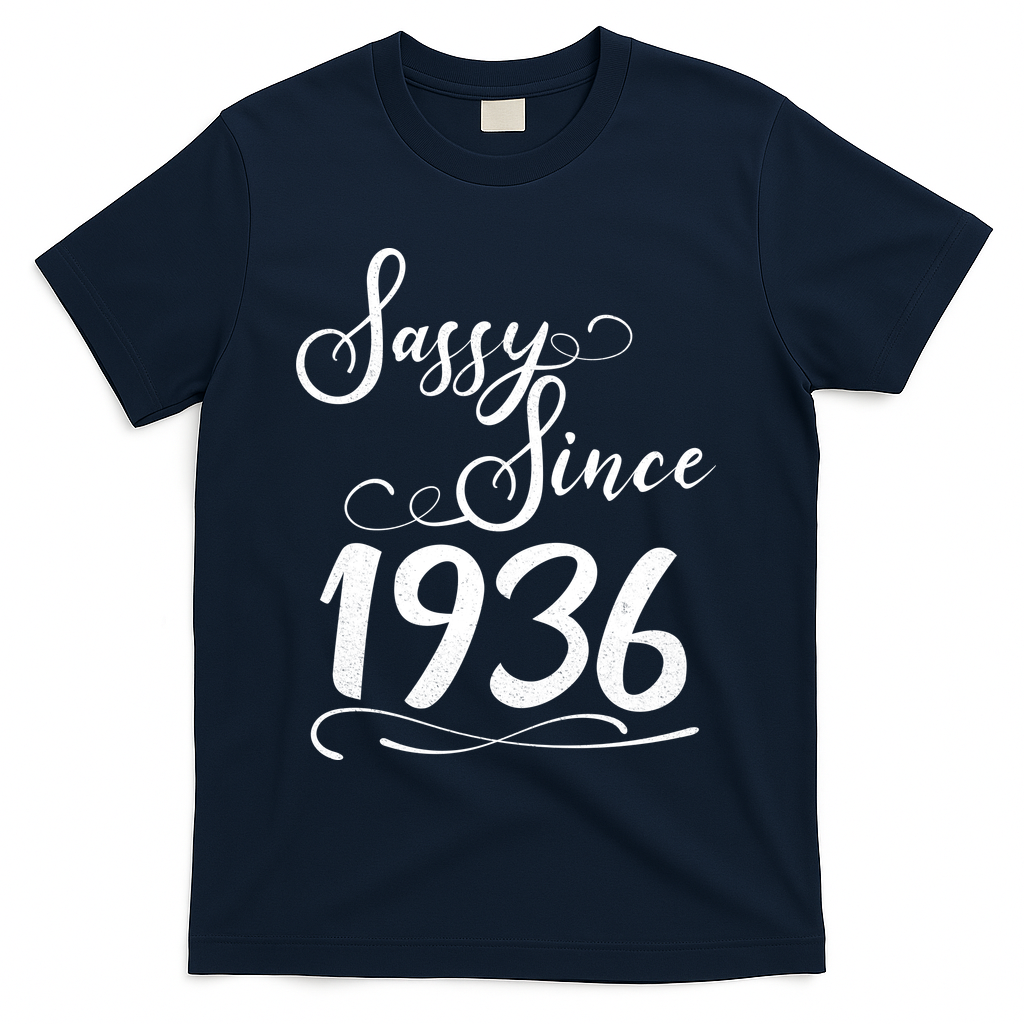 90th Birthday Sassy Since 1936 T-Shirt product image 3