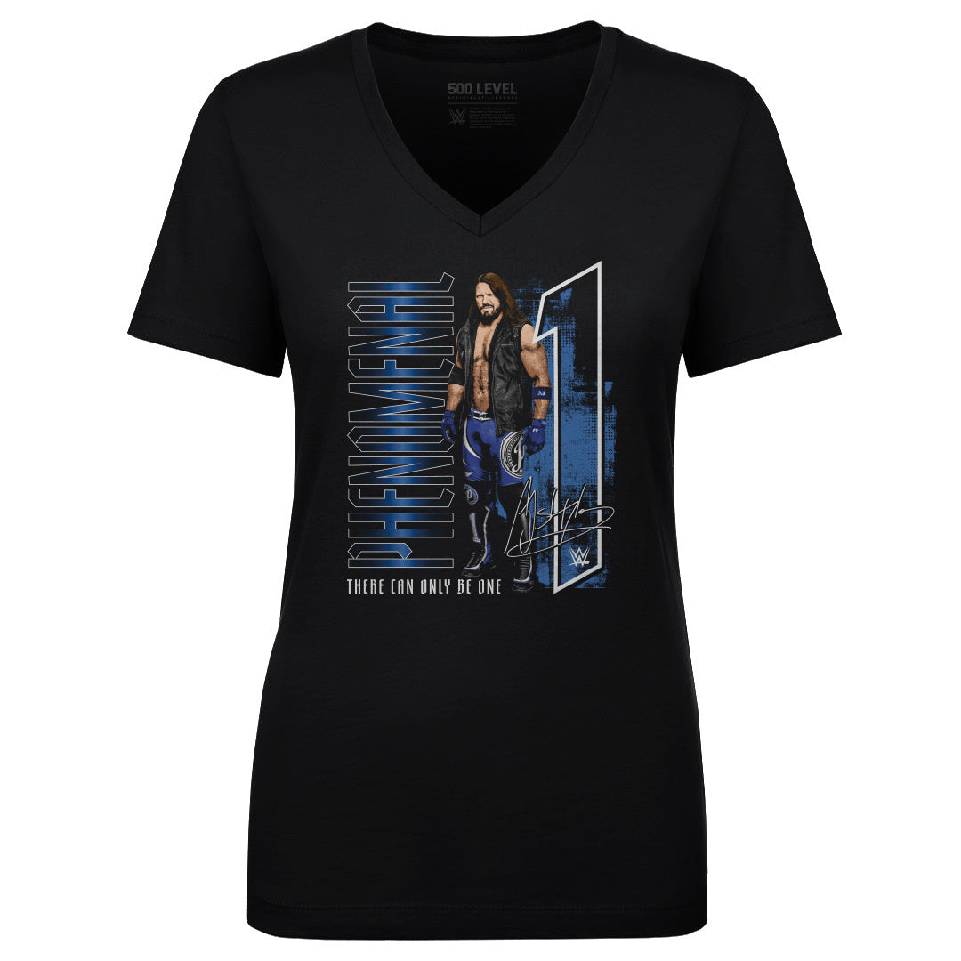 A.J. Styles Phenomenal WHT Womens V-Neck T Shirt 500 Level product image 1