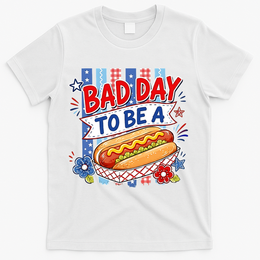 Bad Day To Be A Hot Dog Funny Hotdog Meme T-Shirt product image 1