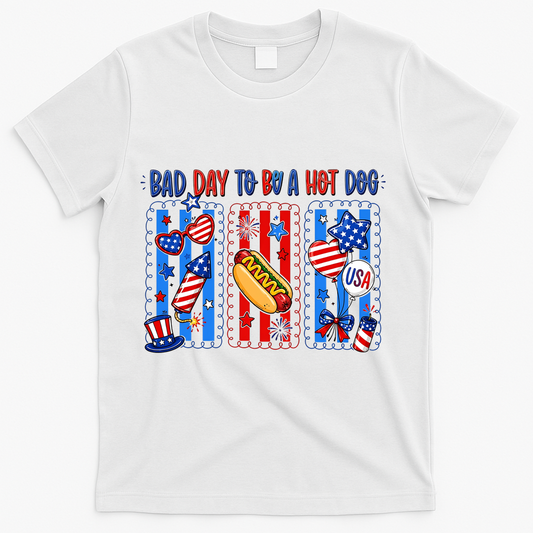 Bad Day To Be A Hot Dog July 4th Funny T-Shirt product image 1