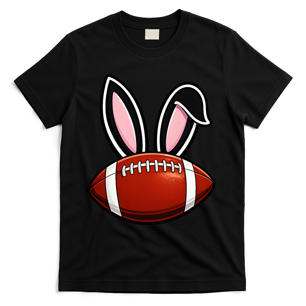Bunny Ears American Football Fan Funny Easter T-Shirt product image 2