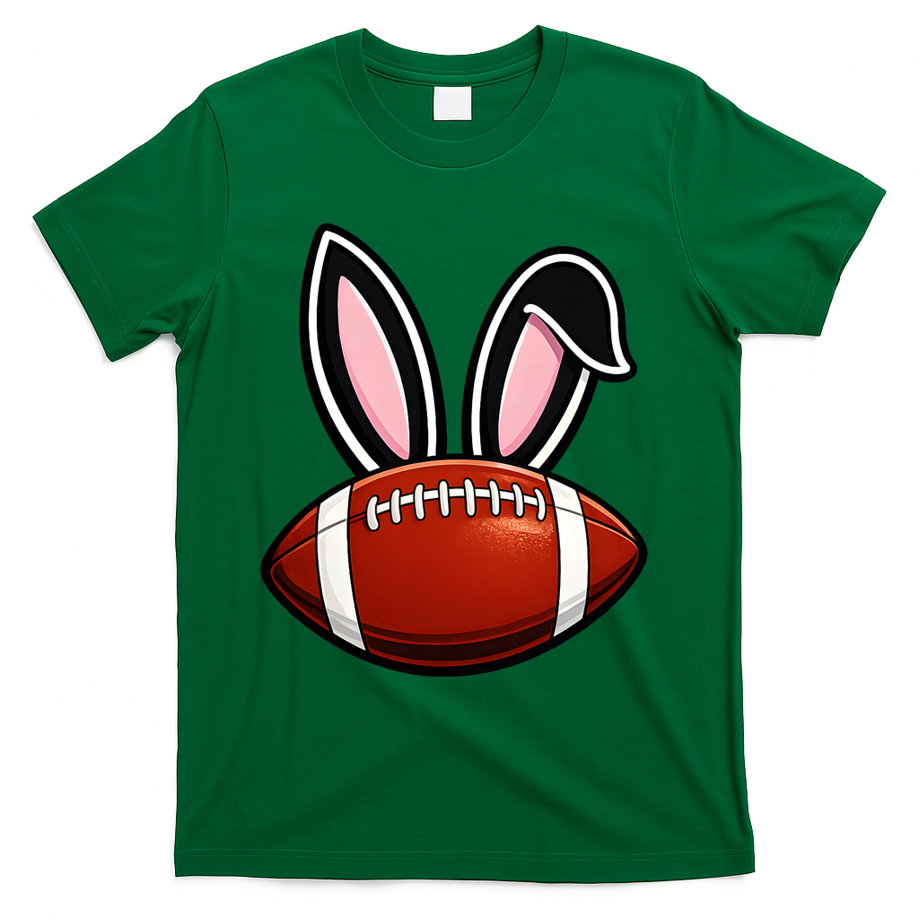 Bunny Ears American Football Fan Funny Easter T-Shirt product image 4