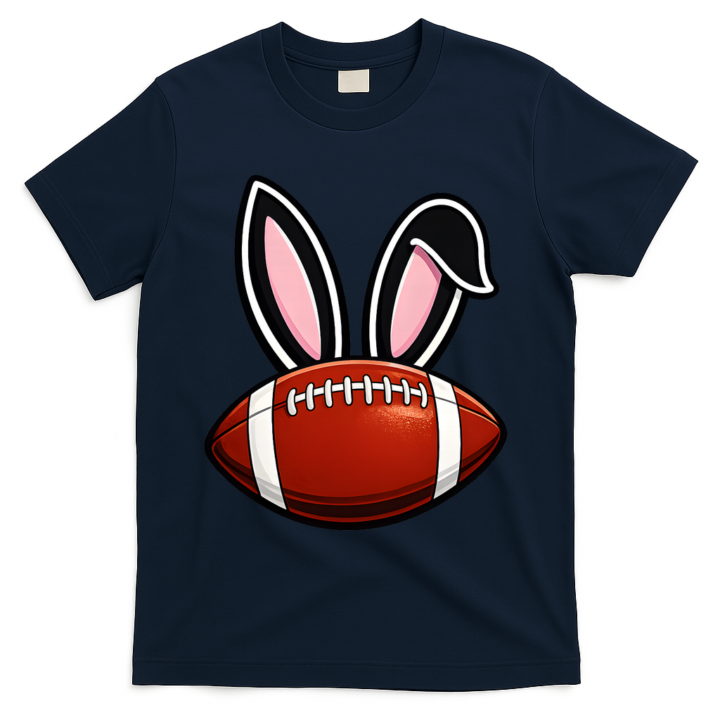 Bunny Ears American Football Fan Funny Easter T-Shirt product image 3