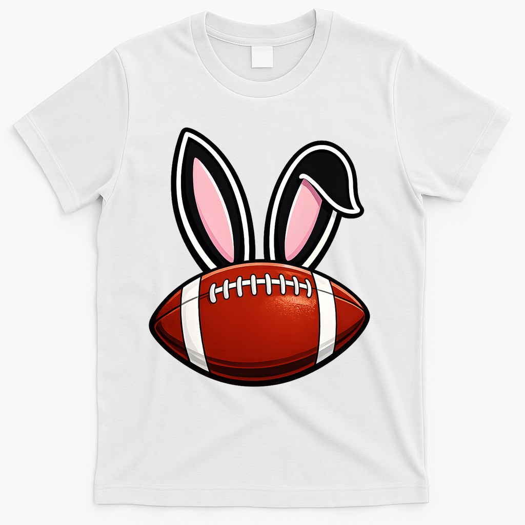 Bunny Ears American Football Fan Funny Easter T-Shirt product image 1