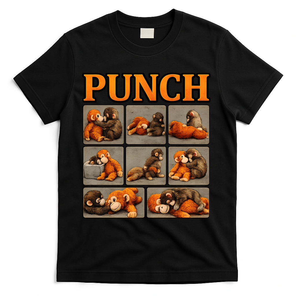 Cute Monkey Punch Funny T-Shirt product image 2