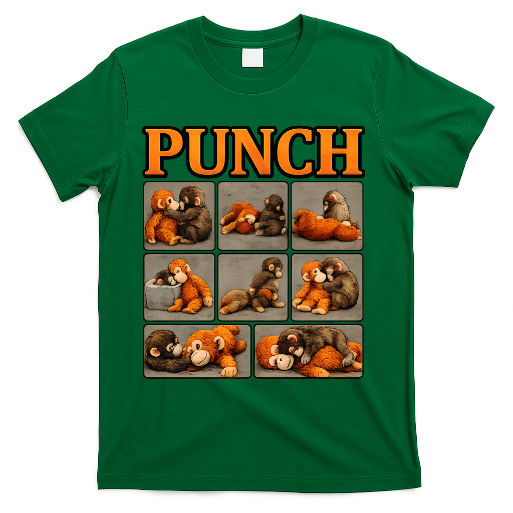 Cute Monkey Punch Funny T-Shirt product image 4