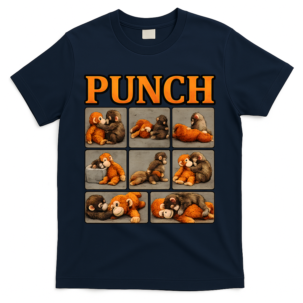 Cute Monkey Punch Funny T-Shirt product image 3