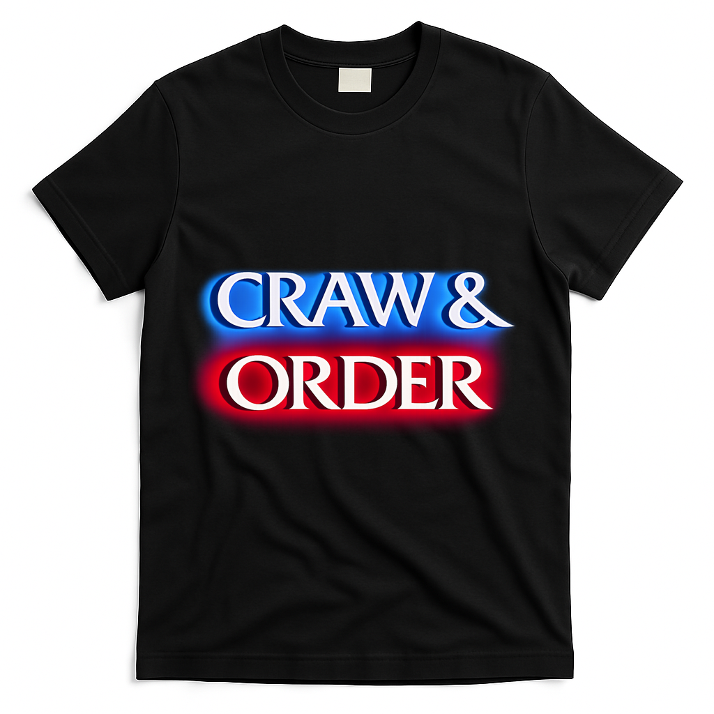 Craw & Order Funny Seafood Parody T-Shirt product image 2