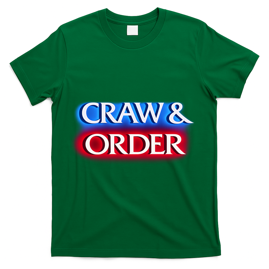 Craw & Order Funny Seafood Parody T-Shirt product image 4