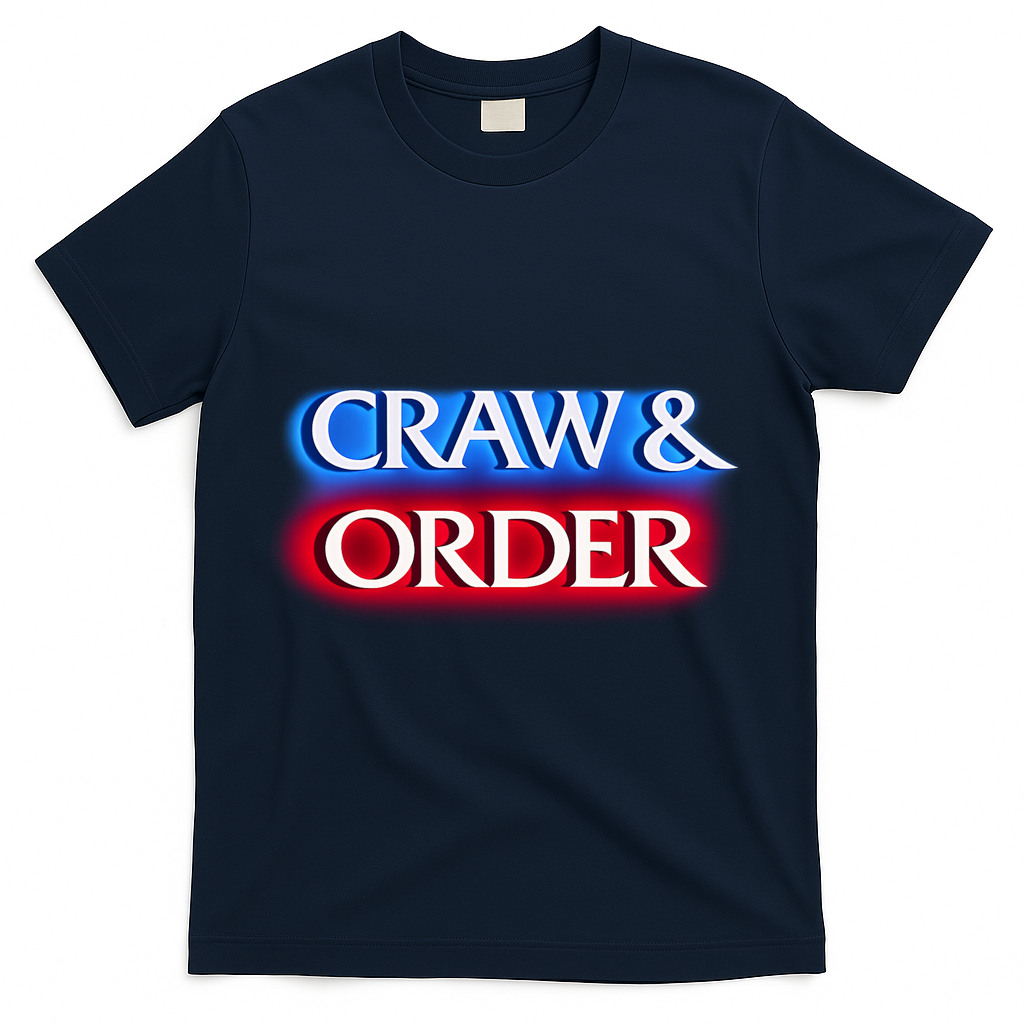 Craw & Order Funny Seafood Parody T-Shirt product image 3