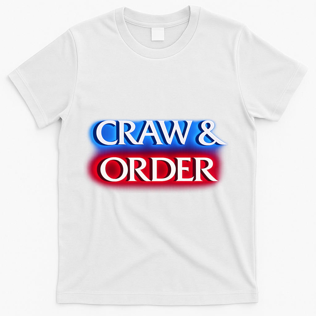Craw & Order Funny Seafood Parody T-Shirt product image 1
