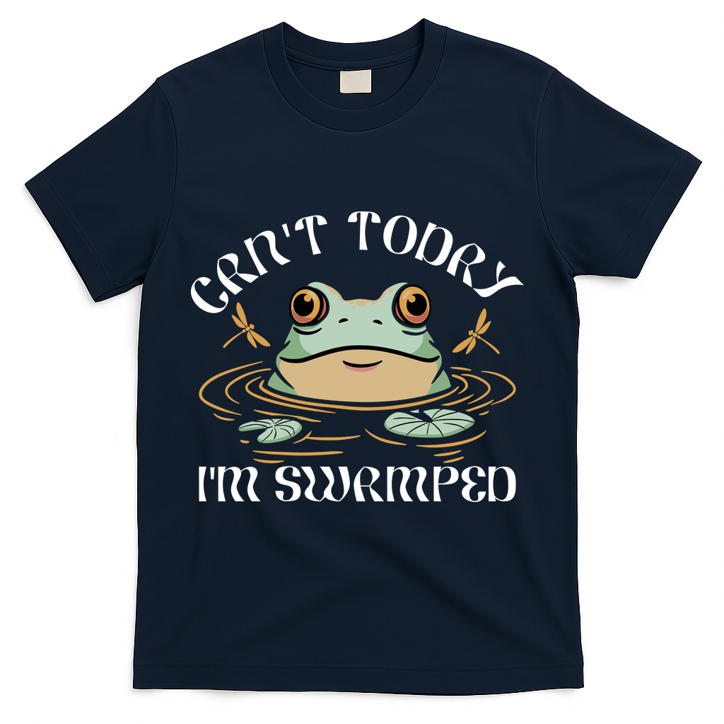 Can't Today I'm Swamped Toad Frog Meme T-Shirt product image 3