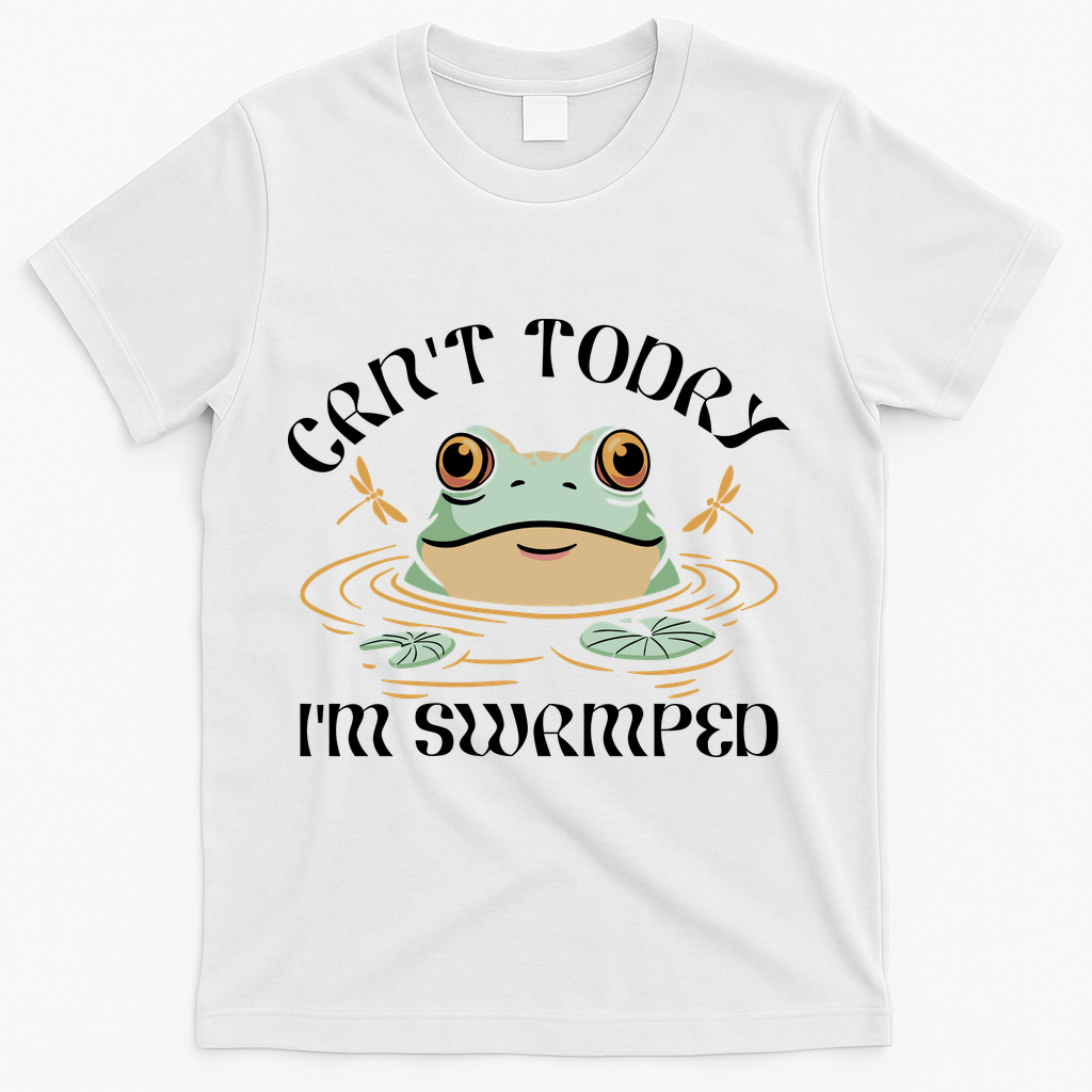 Can't Today I'm Swamped Toad Frog Meme T-Shirt product image 1