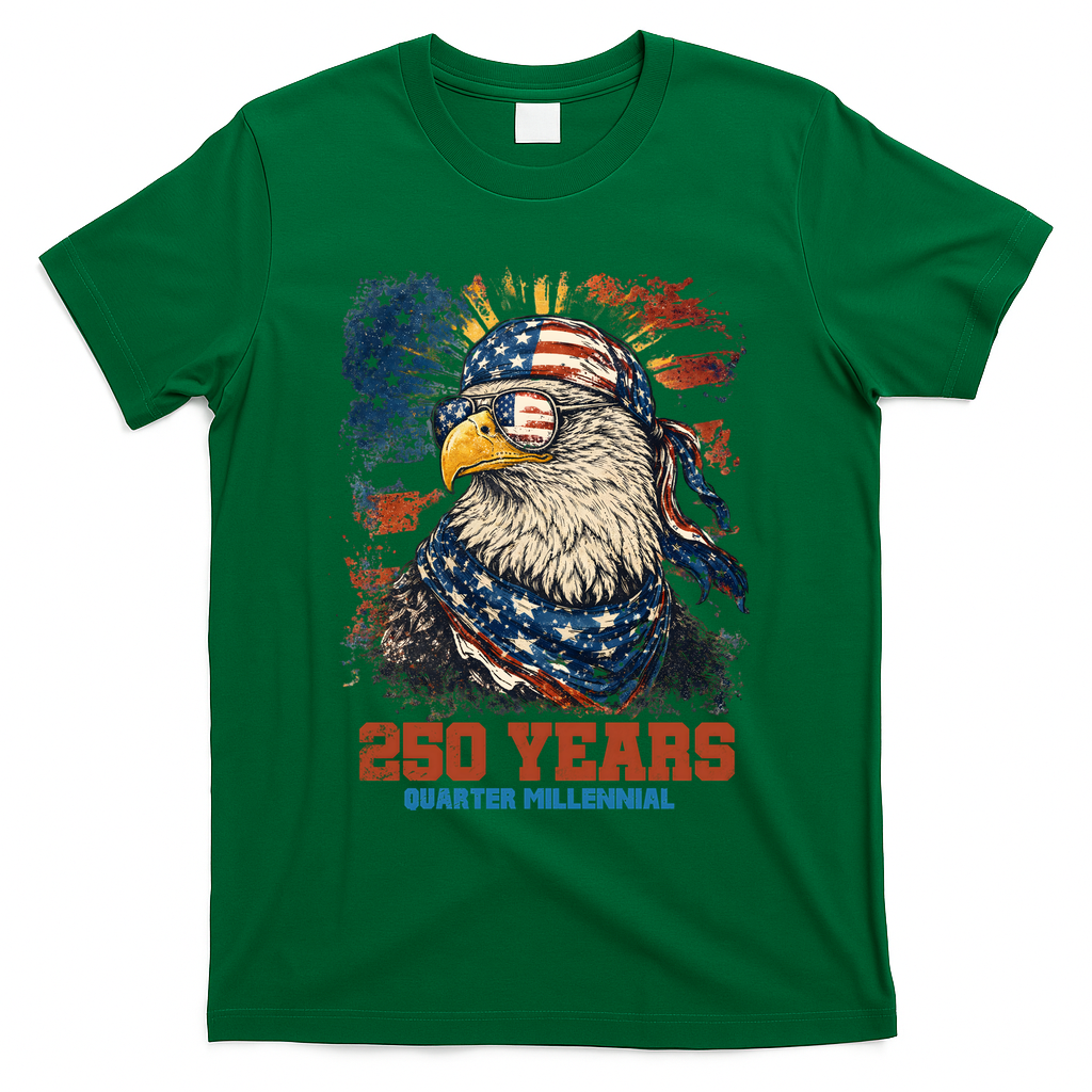 Celebrate USA 250 Years Quarter Millennial Eagle T-Shirt product image 4