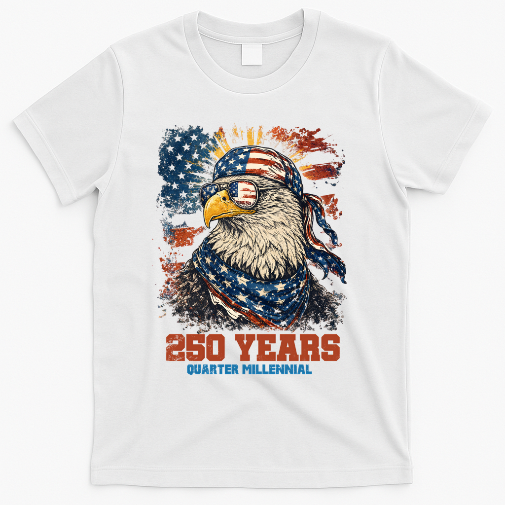 Celebrate USA 250 Years Quarter Millennial Eagle T-Shirt product image 1