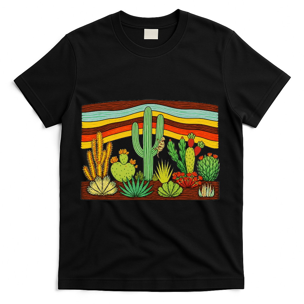 Desert Cactus Western Retro T-Shirt product image 2