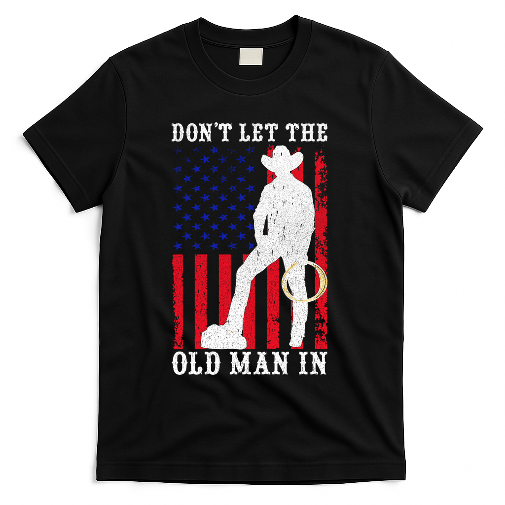 Don't Let The Old Man In Cowboy USA Vintage Flag T-Shirt product image 2