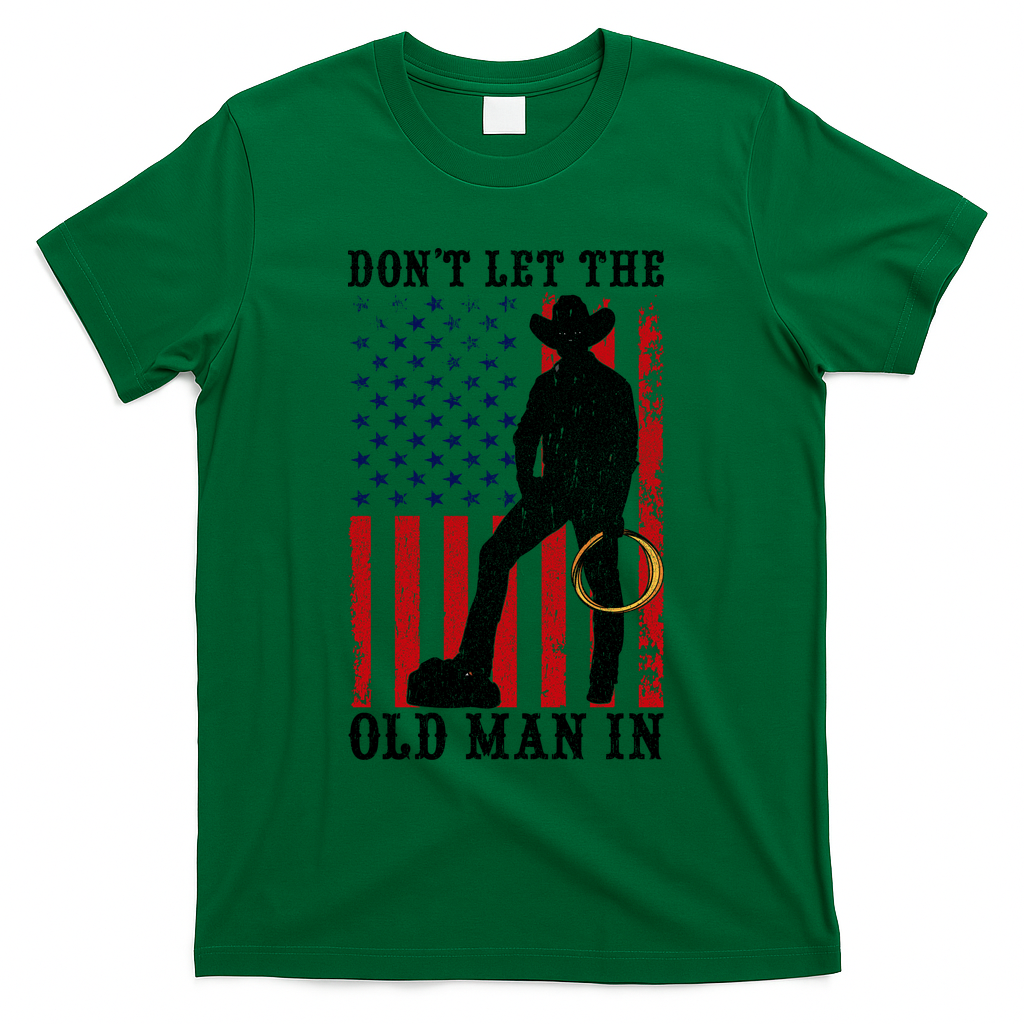 Don't Let The Old Man In Cowboy USA Vintage Flag T-Shirt product image 4
