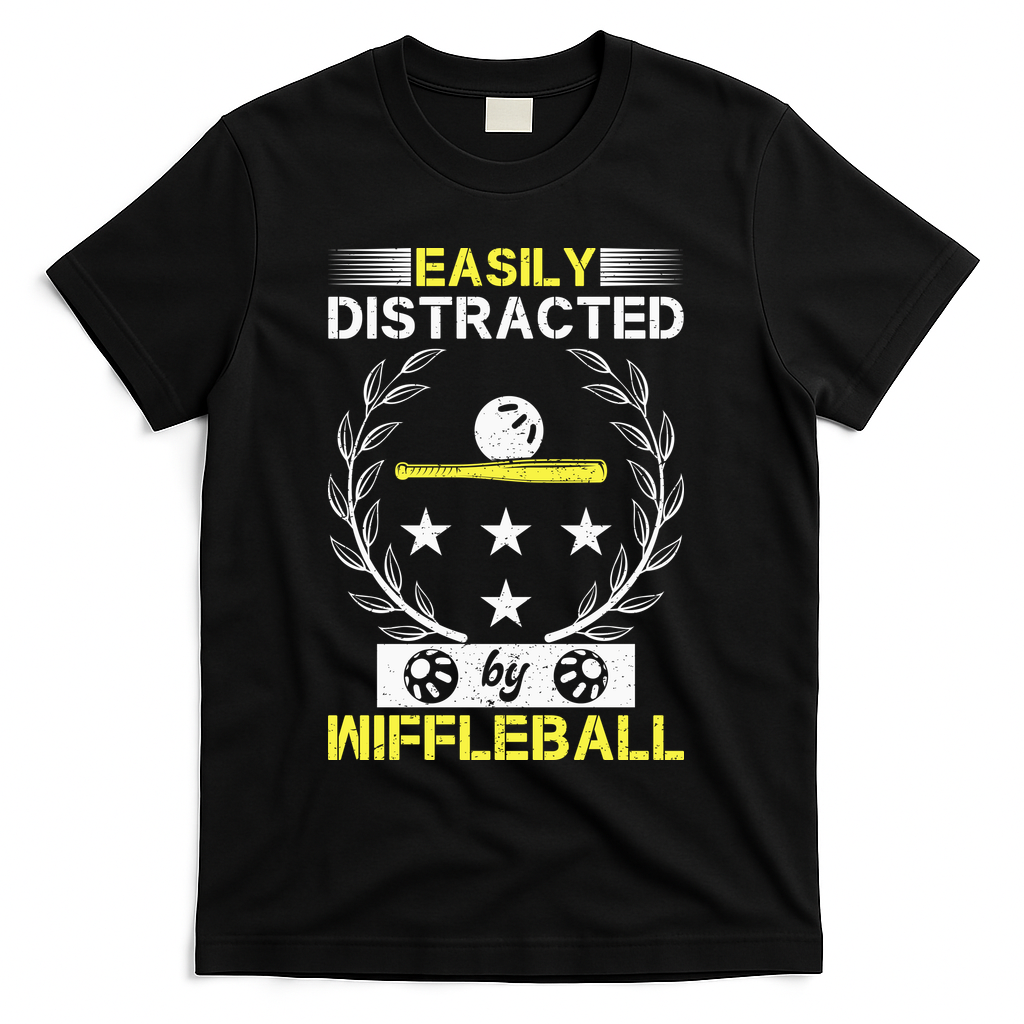 Easily Distracted By Wiffleball T-Shirt product image 2