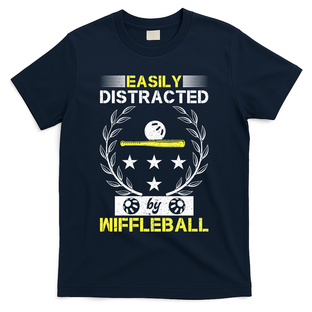 Easily Distracted By Wiffleball T-Shirt product image 3