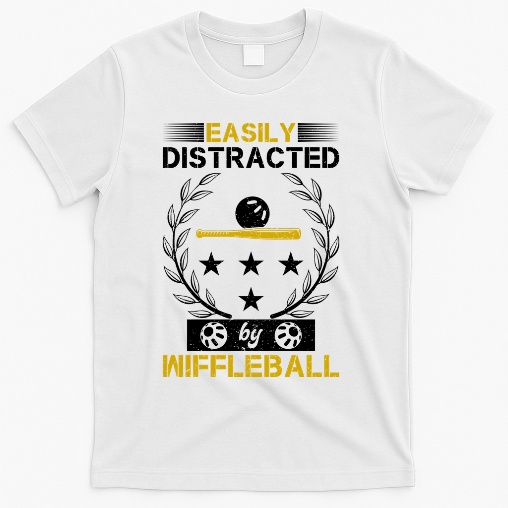 Easily Distracted By Wiffleball T-Shirt product image 1
