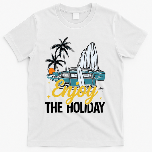 Enjoy The Holiday Summer Beach Palm Hawaiian T-Shirt product image 1