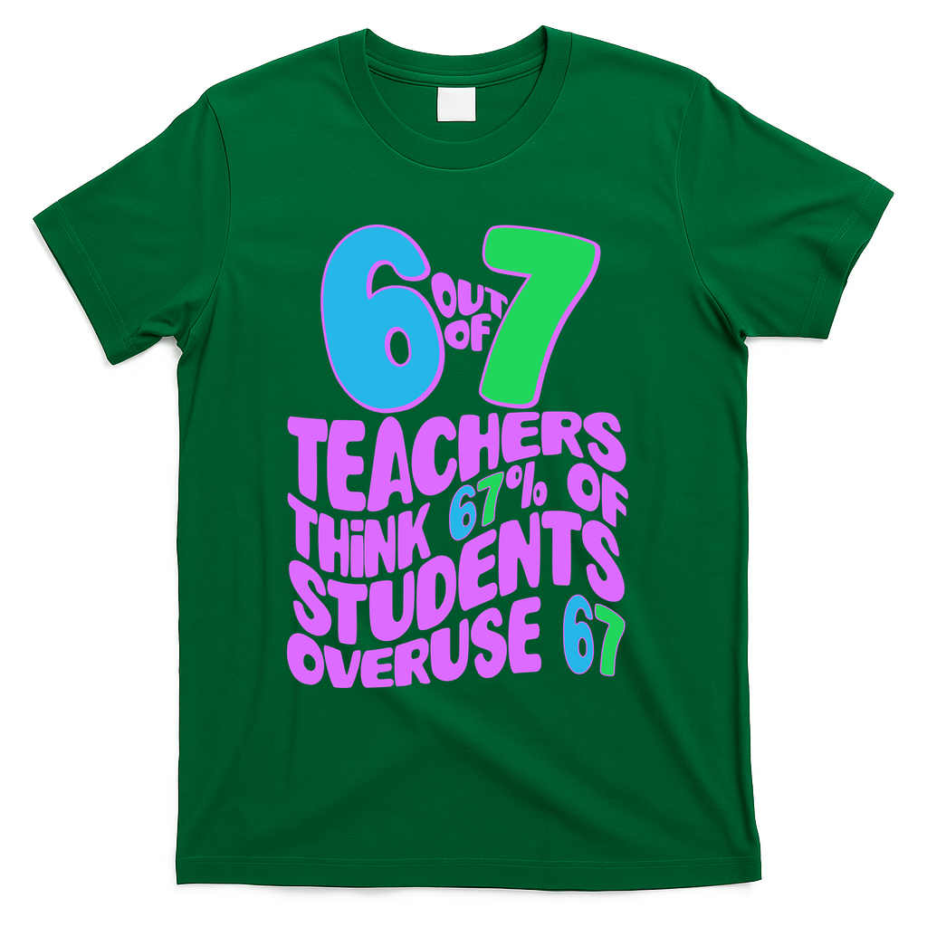 Funny 6 Out Of 7 Teachers Think 67% Of Students Overuse 67 product image 4