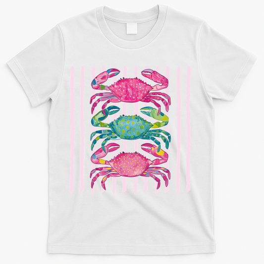 Funny Crab Beach Vibes Nautical Summer Vacation Gift T-Shirt product image 1