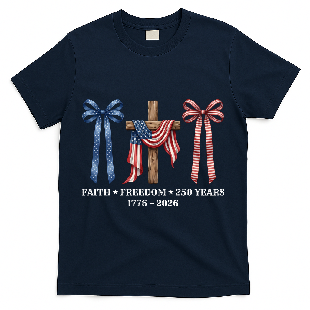 Faith Freedom 250 Years 1776-2026 Cute Patriotic Ribbons product image 3