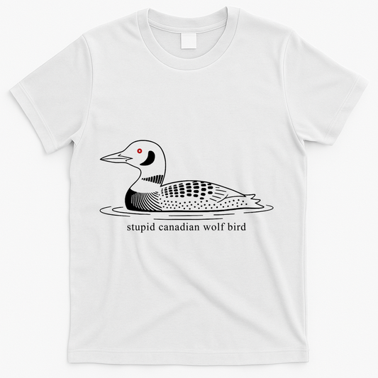Funny Stupid Canadian Wolf Bird T-Shirt product image 1