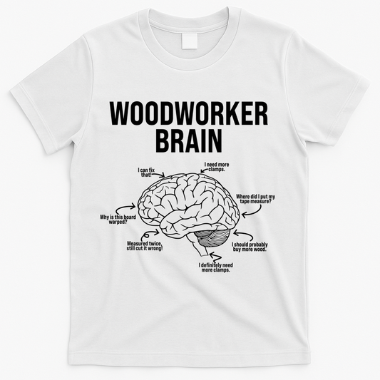 Funny Woodworker's Brain Diagram T-Shirt product image 1