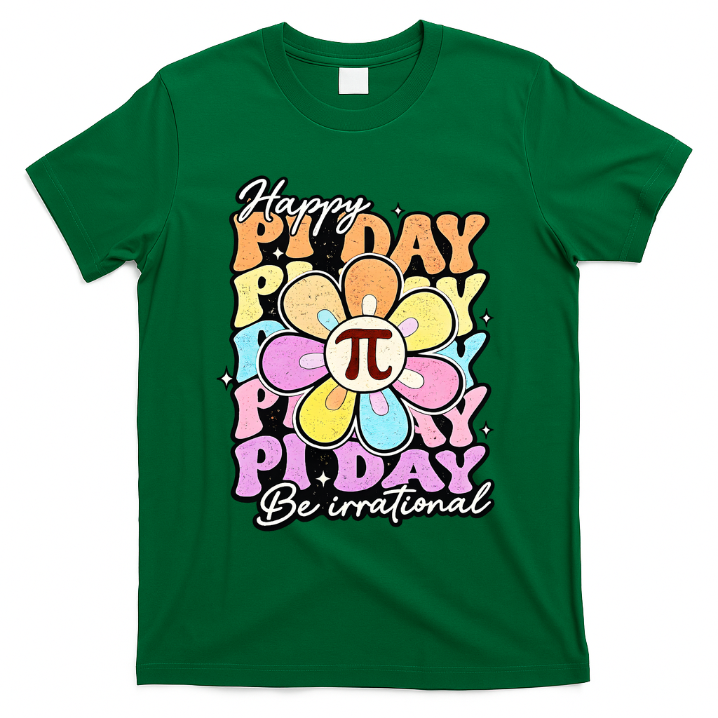 Groovy Happy Pi Day 3.14 Math Teacher Daisy Flower T-Shirt product image 4
