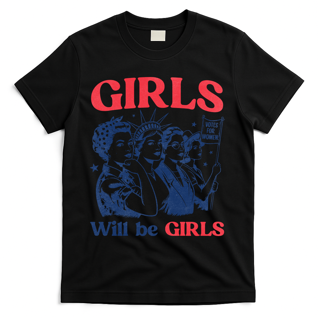 Girls Will Be 4th Of July American USA T-Shirt product image 2