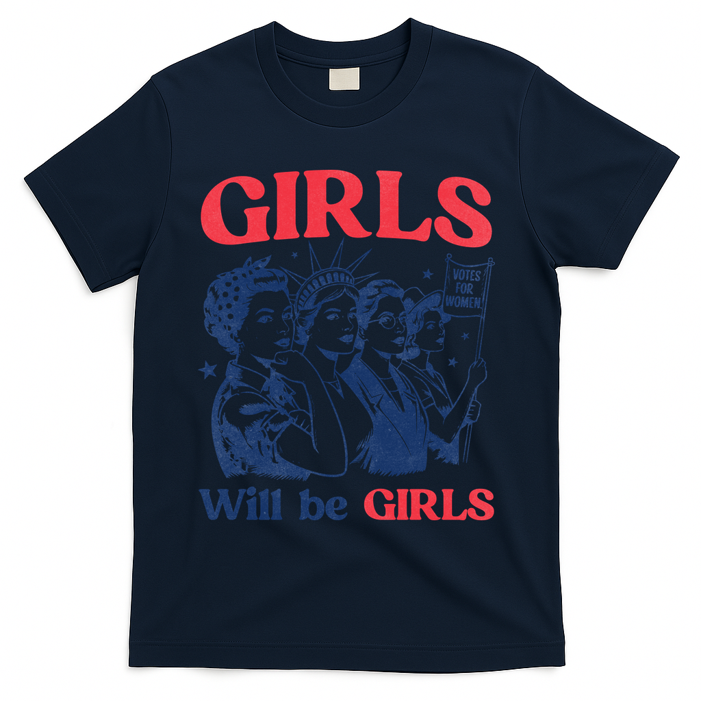 Girls Will Be 4th Of July American USA T-Shirt product image 3
