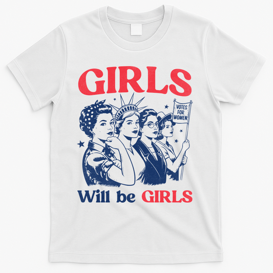 Girls Will Be 4th Of July American USA T-Shirt product image 1