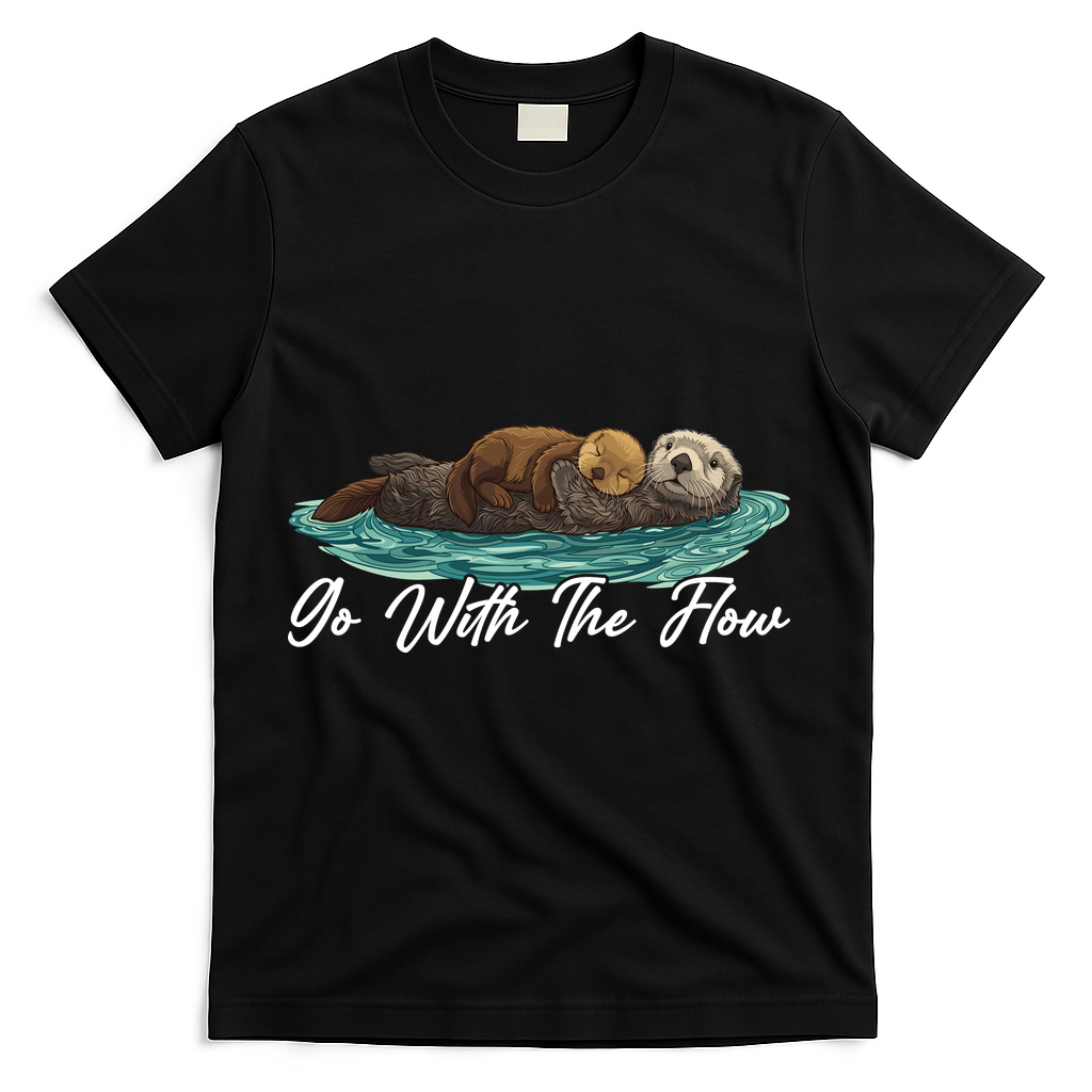 Go With The Flow Sea Otter T-Shirt product image 2