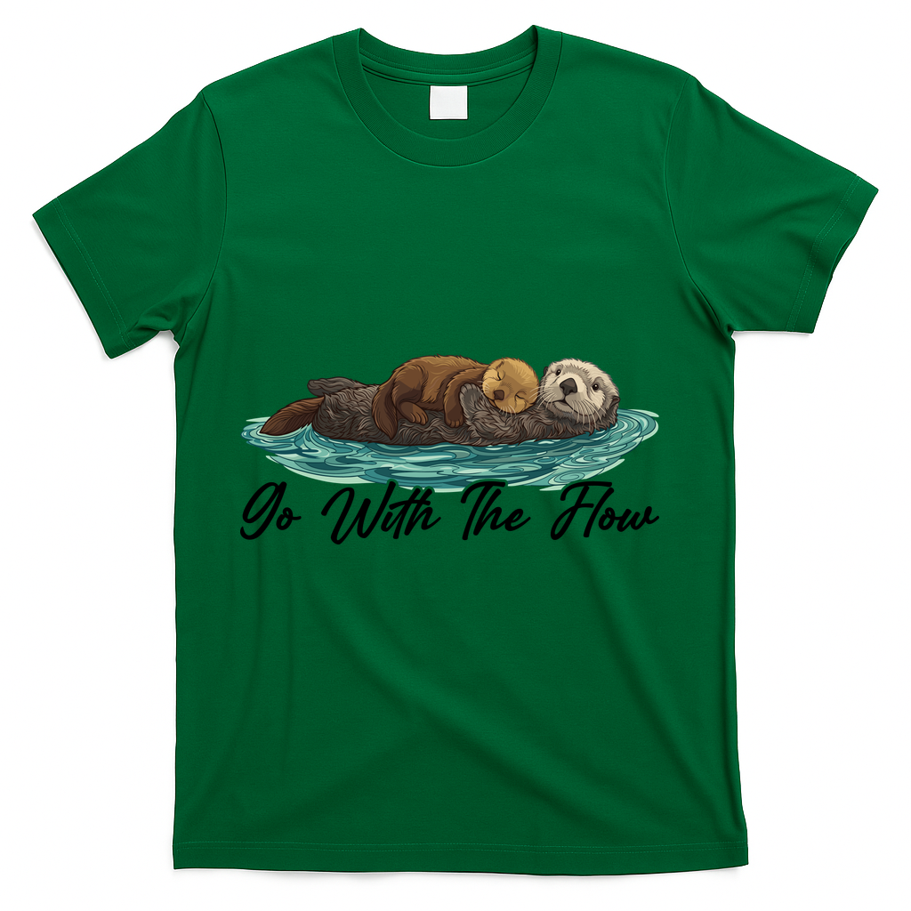 Go With The Flow Sea Otter T-Shirt product image 4