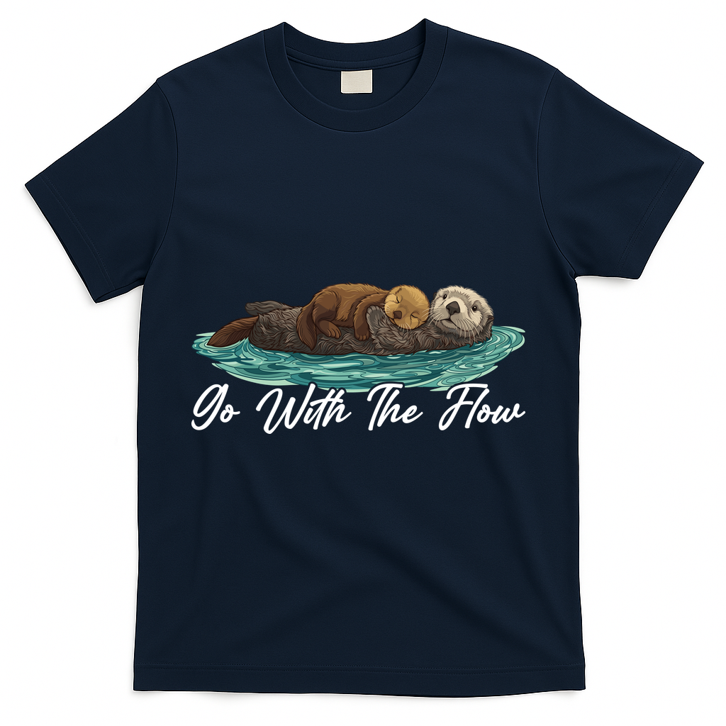Go With The Flow Sea Otter T-Shirt product image 3