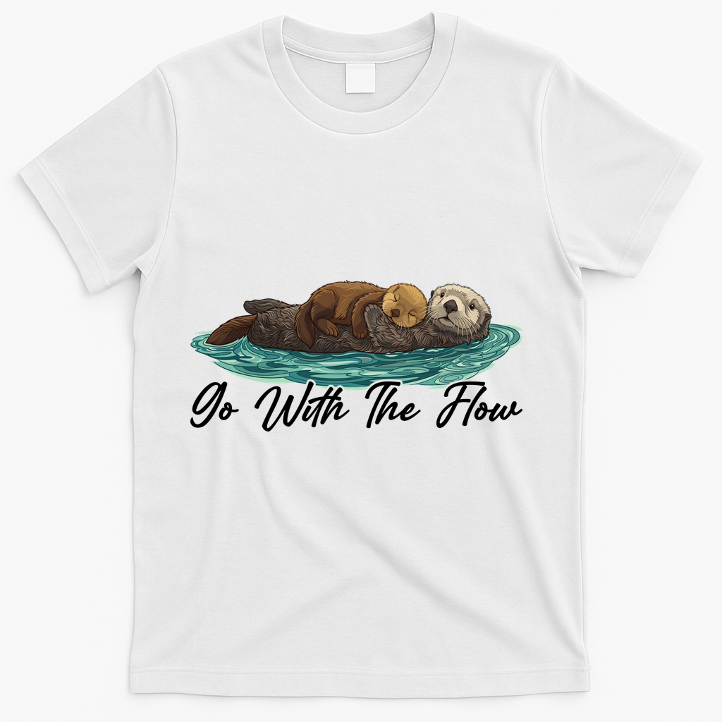 Go With The Flow Sea Otter T-Shirt product image 1