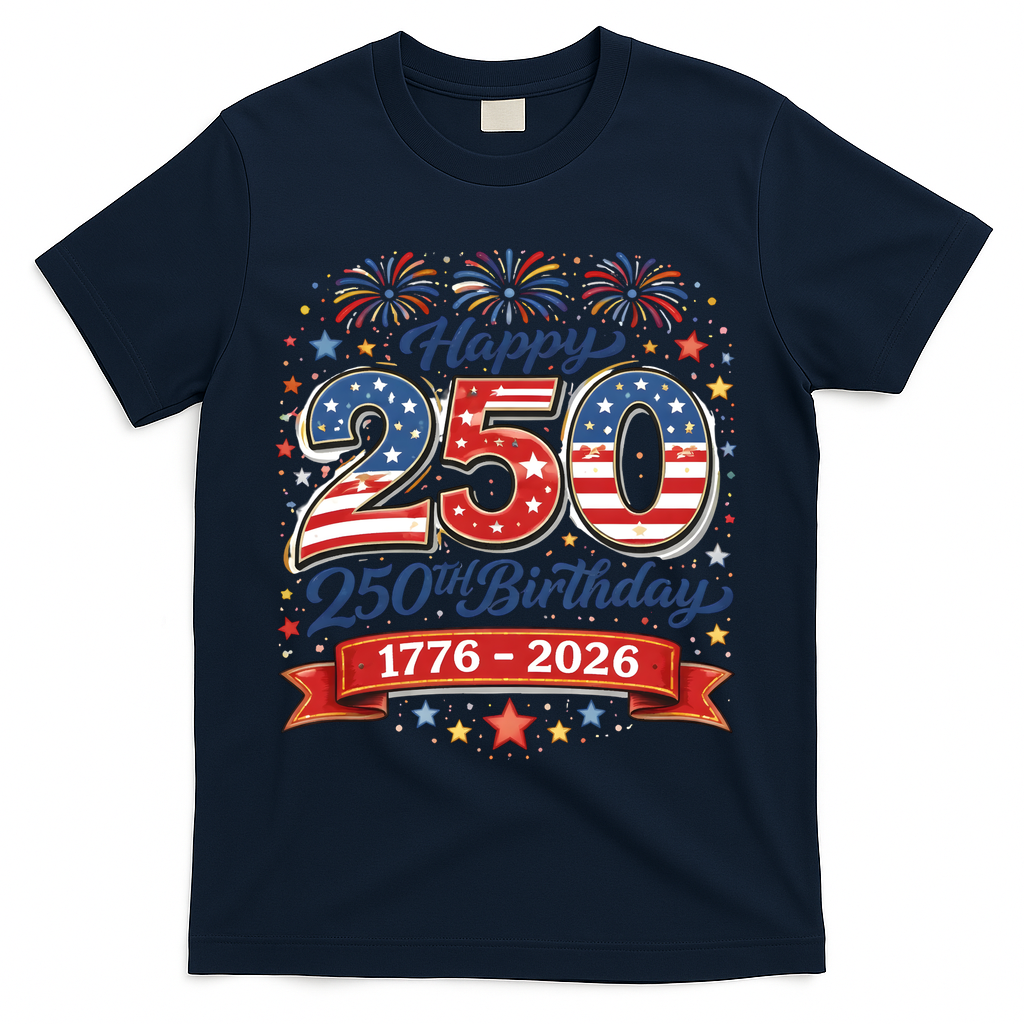 Happy 250th Birthday 1776 USA T-Shirt product image 3