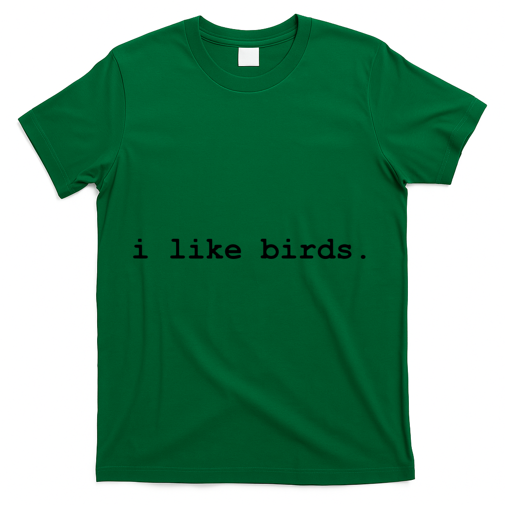 I Like Birds Minimalist Funny T-Shirt product image 4