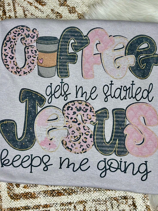 *Preorder* Coffee gets me started tee product image 1
