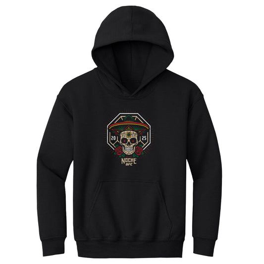 UFC Noche 2025 Sugar Skull WHT Kids Youth Hoodie 500 Level product image 1