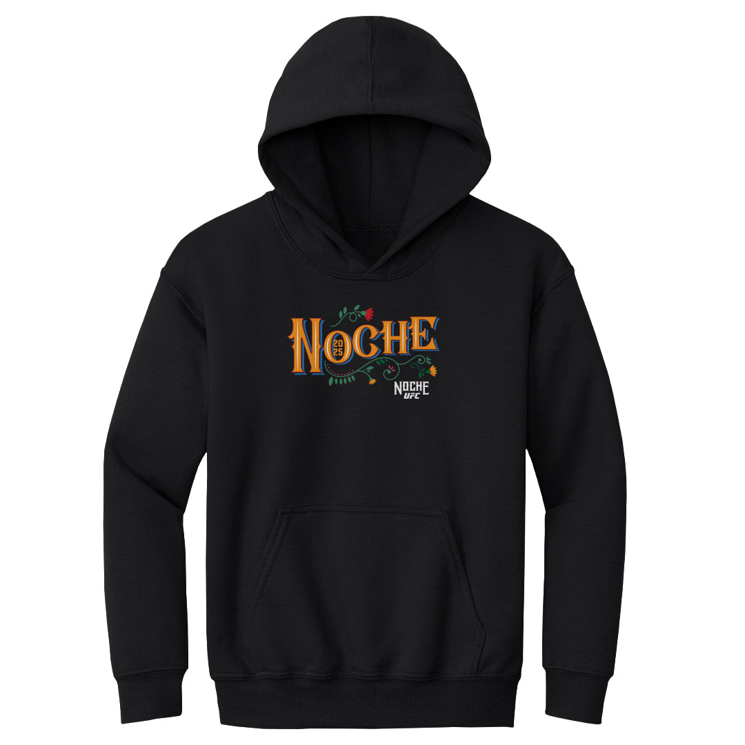 UFC Noche 2025 Font WHT Kids Youth Hoodie 500 Level product image 1