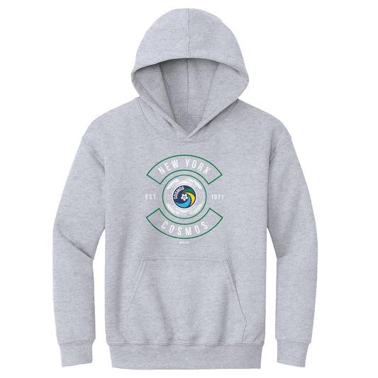 New York Cosmos Ball Arc WHT Kids Youth Hoodie 500 Level product image 1