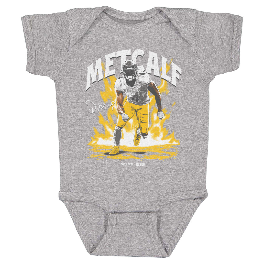 DK Metcalf Pittsburgh Aura WHT Kids Infant Baby Romper 500 Level Officially Licensed Fan Gear